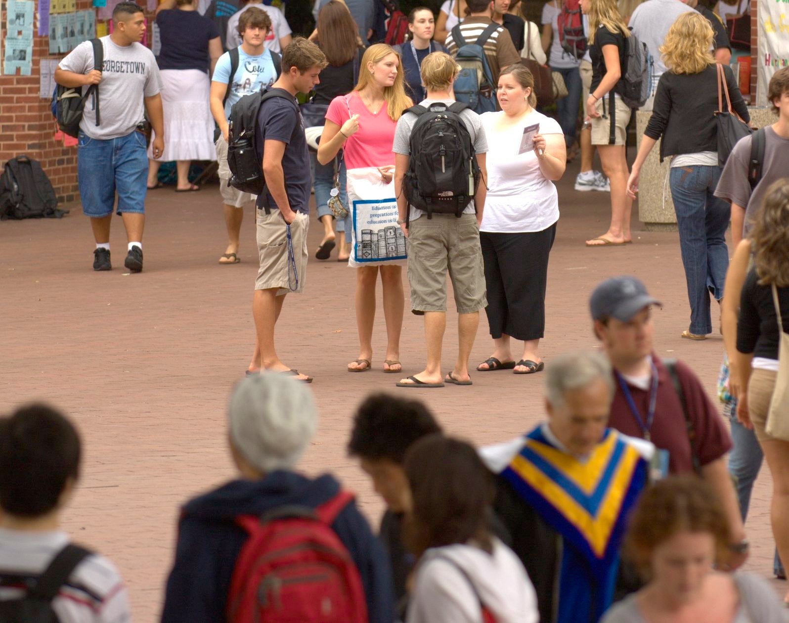 Students in red square