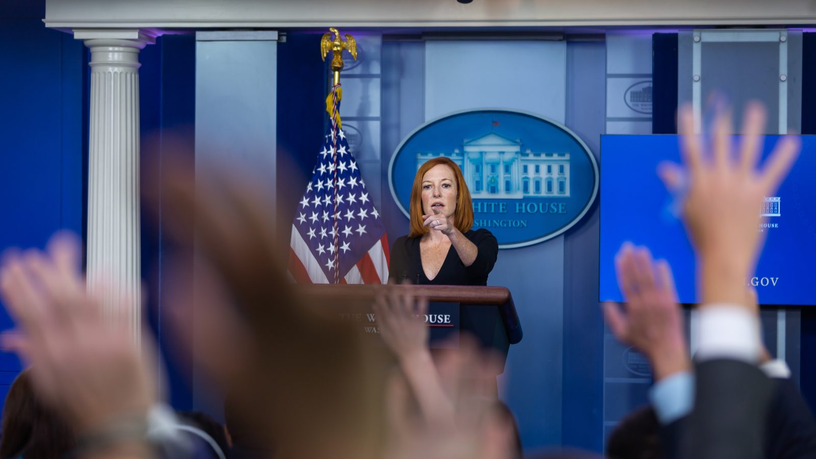 White House Press Secretary Jen Psaki speaks to reporters during a daily briefing on Wednesday, August 27, 2021 in the James S. Brady Press Briefing Room at the White House. (Official White House Photo by Yash Mori)