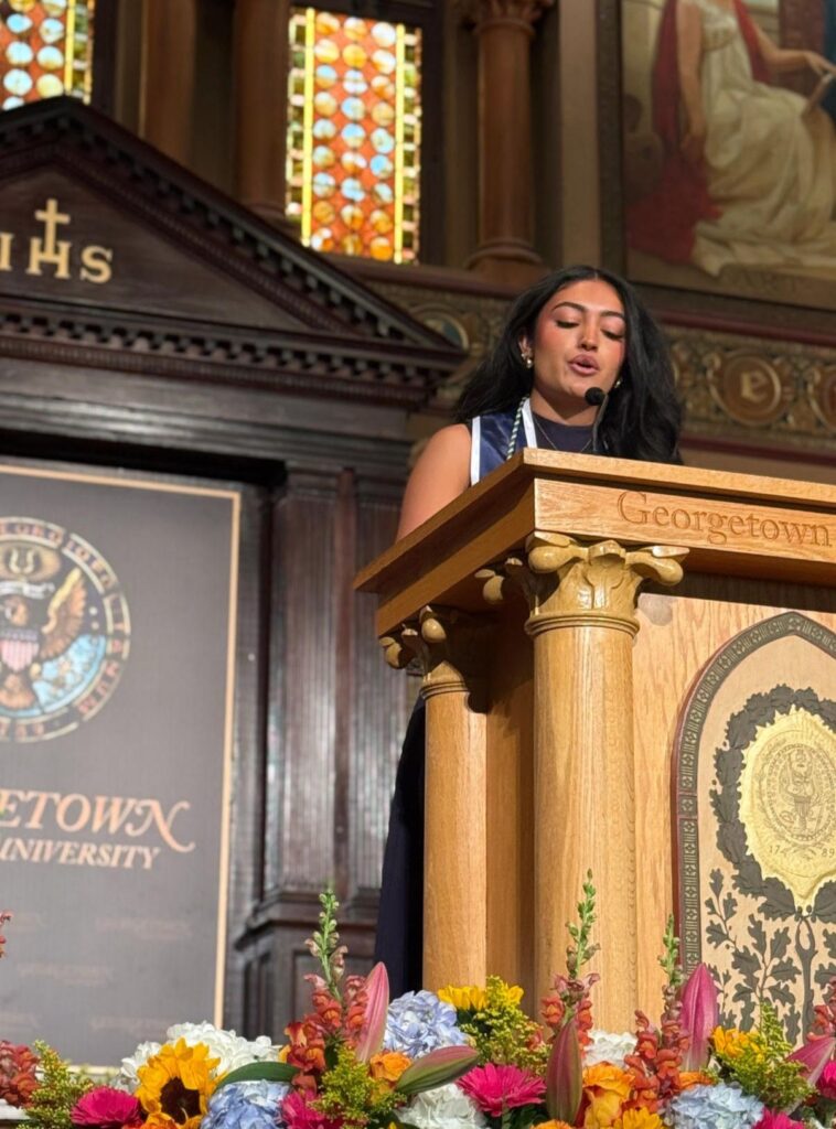 Student speech at Gaston Hall